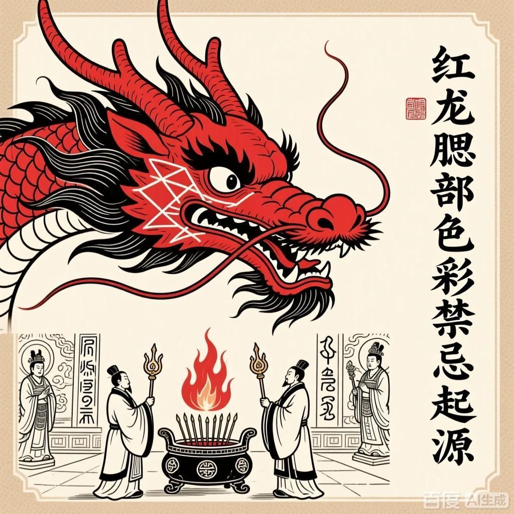能否詳細解釋紅龍腮部色彩禁忌的起源，紅龍腮部色彩禁忌
