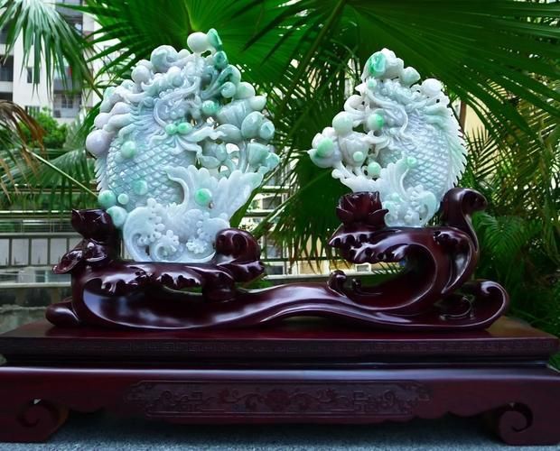 有沒有龍頭魚擺件的圖片示例，龍頭魚擺件有哪些材質選擇