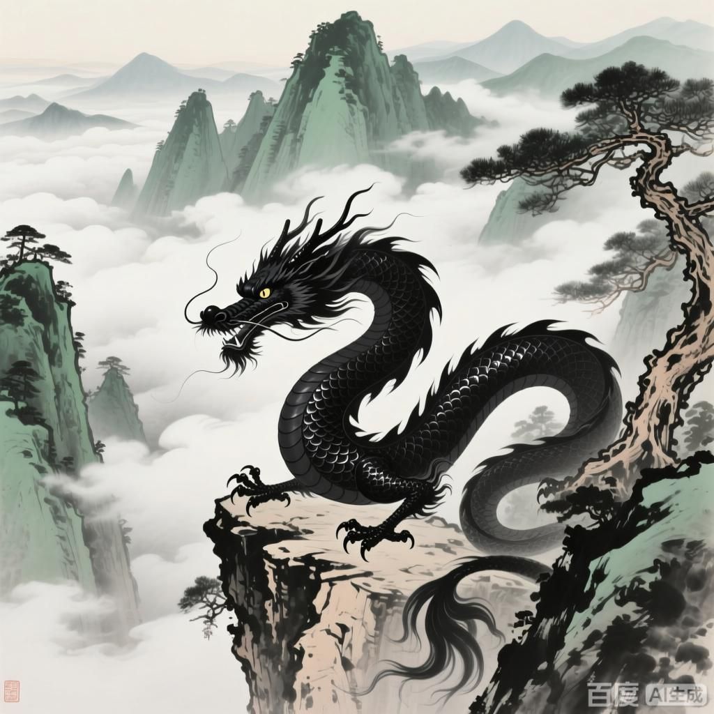 能否提供更多關(guān)于黑龍的傳說，關(guān)于黑龍的傳說故事，能否提供更多不同風(fēng)格的黑龍配圖