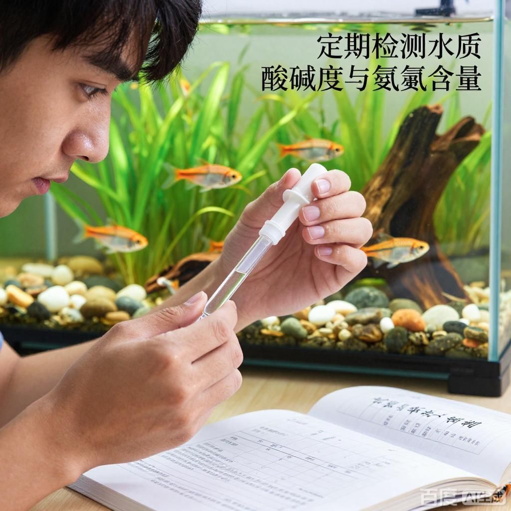 能否提供更多預(yù)防魚類細(xì)菌感染的方法，4張插畫圍繞魚類細(xì)菌感染預(yù)防展開