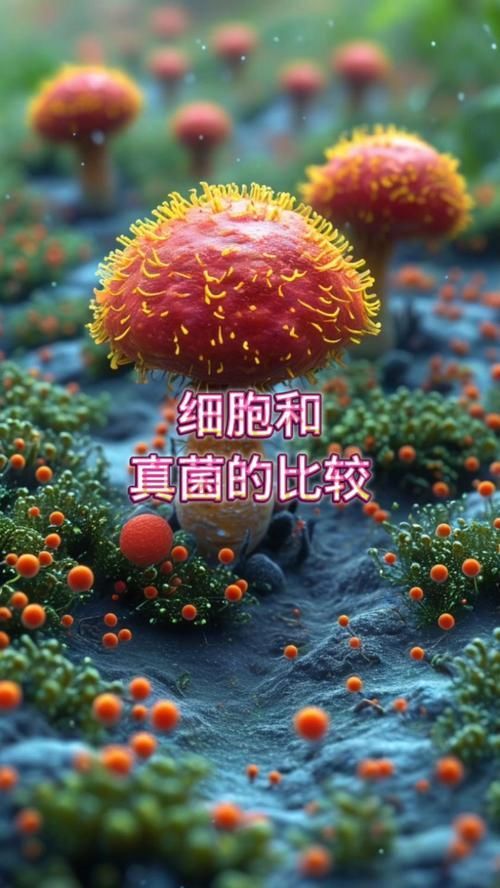 能否提供真菌和細菌的對比圖，如何區分真菌和細菌的感染癥狀