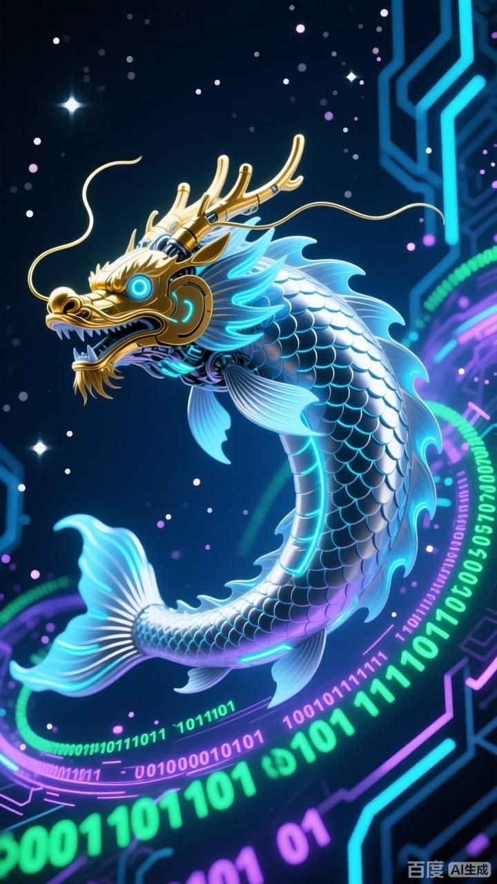 如何制作自己的科技感金龍魚動態壁紙，4張科技感金龍魚動態壁紙