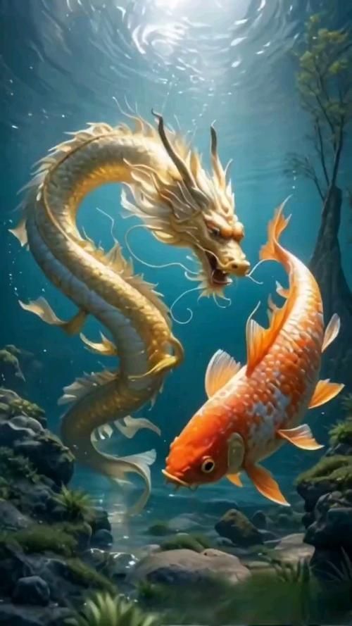 給我一些高清的龍魚圖片作為參考，水族箱中的頂級觀賞魚——龍魚