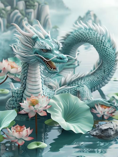 有沒有藝術化的龍水圖片推薦，故宮九龍吐水系列插畫系列插畫資源清單，藝術化龍水圖片