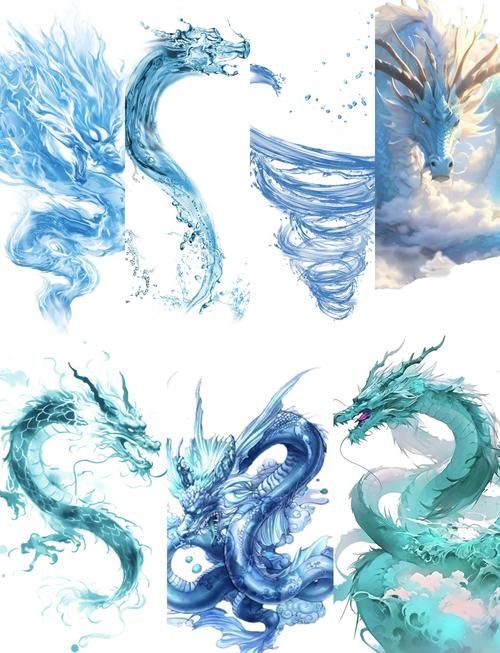 有沒有藝術化的龍水圖片推薦，故宮九龍吐水系列插畫系列插畫資源清單，藝術化龍水圖片