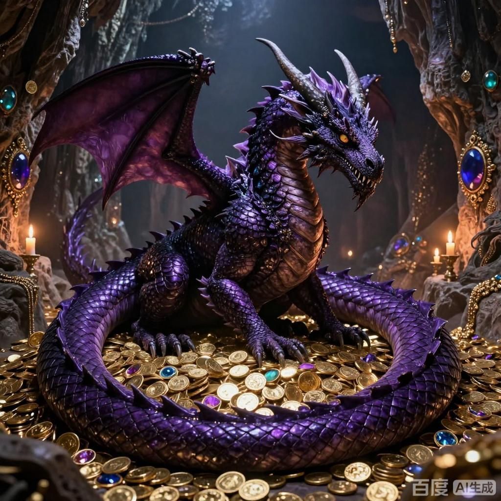 紅龍鱗片顏色象征意義，四張插畫(huà)圍繞紅龍鱗片不同顏色的象征意義展開(kāi)