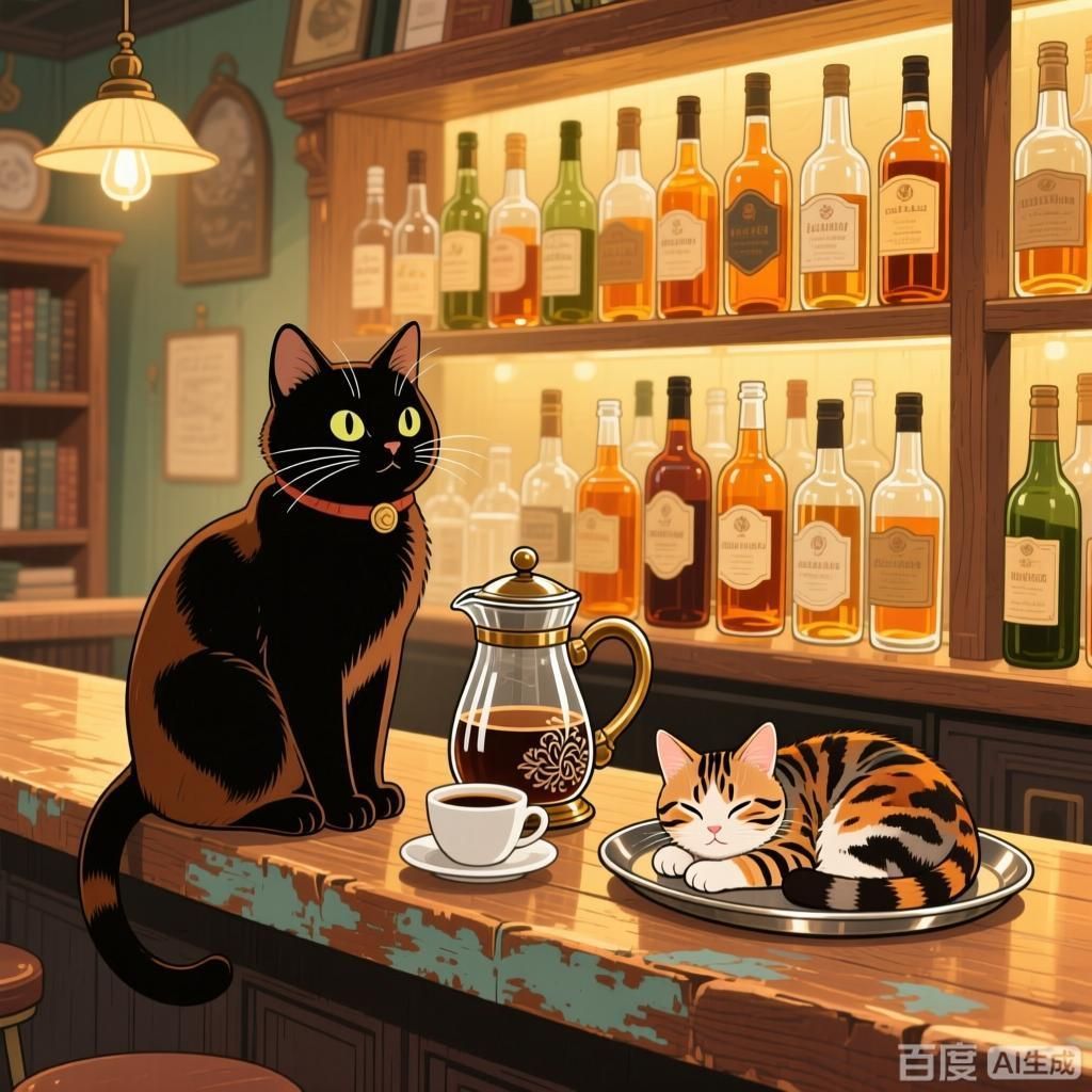 招財貓混養最佳搭配，四張插畫圍繞招財貓混養搭配展開