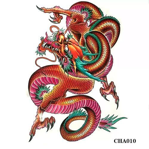 紅龍紋身圖案創意，紅龍紋身的設計風格與部位搭配指南