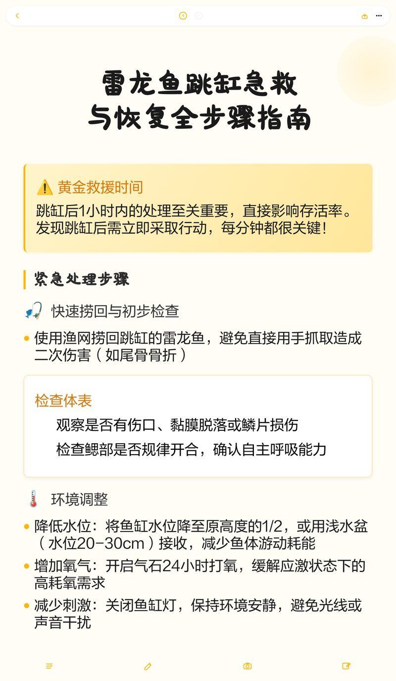 雷龍魚跳缸后如何護理，雷龍魚跳缸后怎么辦