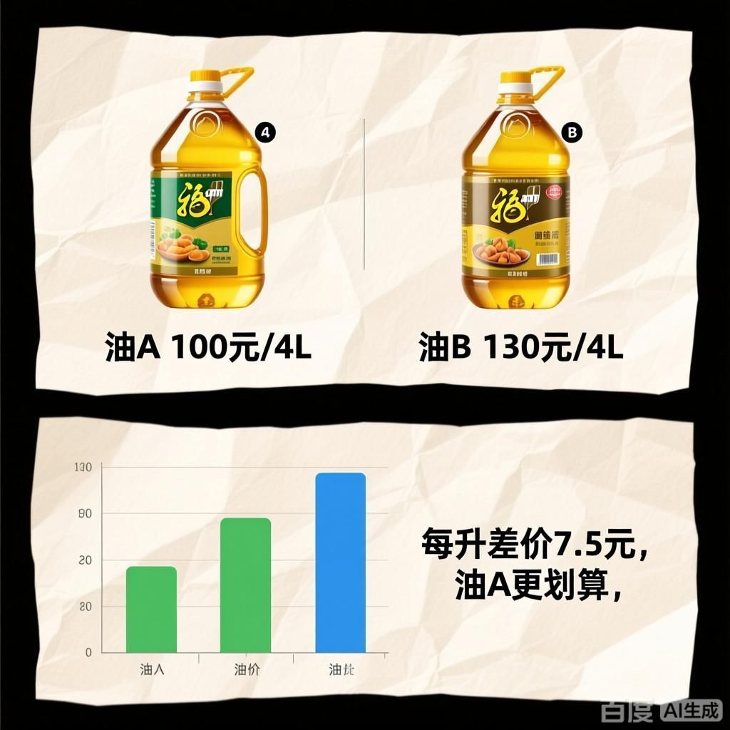 兩款油的價格差異大嗎，哪個更劃算，如何判斷兩款油的價格差異