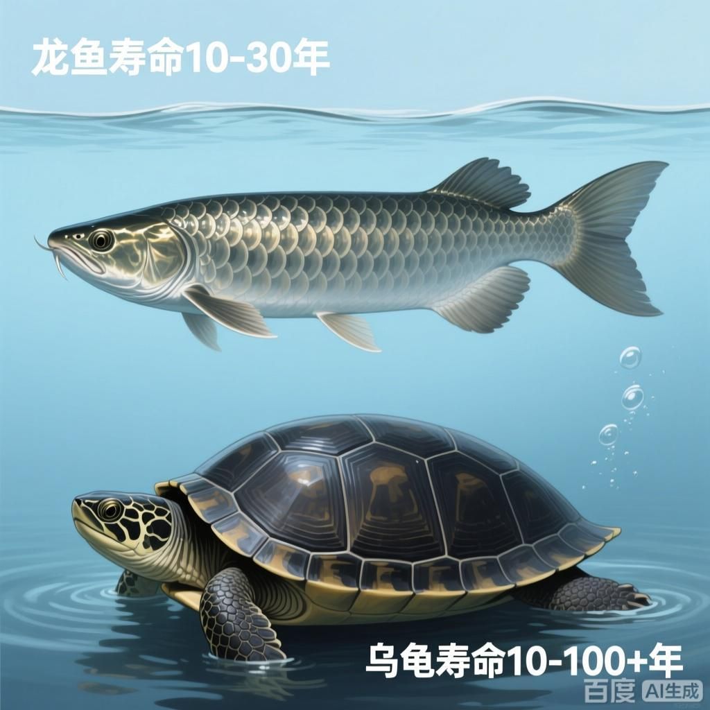 能詳細解釋一下龍魚和烏龜的壽命嗎，魚和烏龜的壽命分別如下，龍魚和烏龜的壽命差異有多大