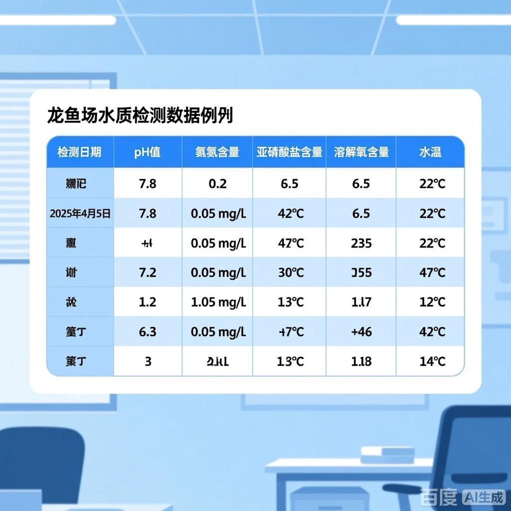 請?zhí)峁┫辇堲~場水質(zhì)檢測數(shù)據(jù)的示例，祥龍魚場水質(zhì)檢測數(shù)據(jù)