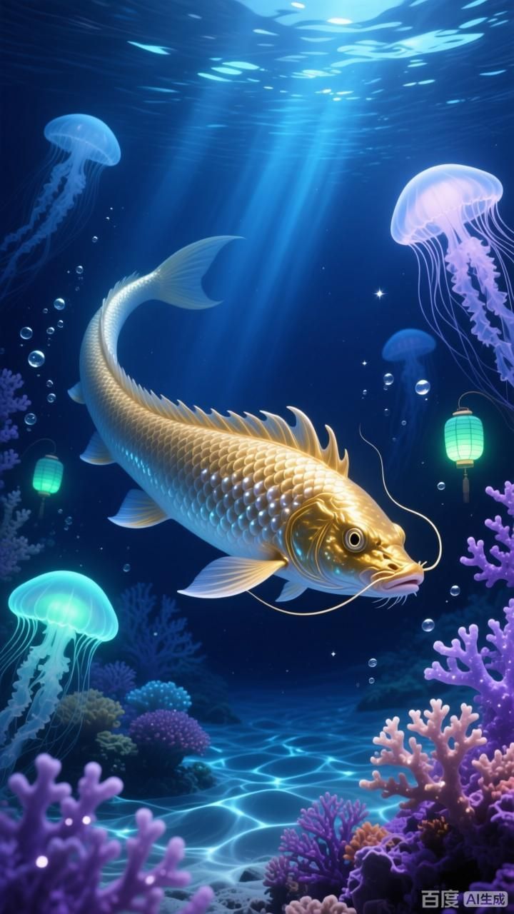 如何制作一張金龍魚壁紙，如何制作一張簡約國風的金龍魚壁紙