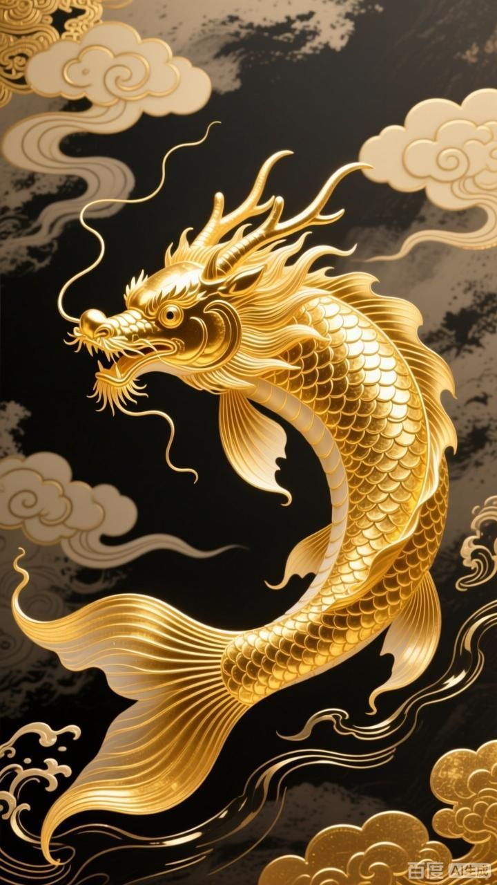 如何制作一張金龍魚壁紙，如何制作一張簡約國風的金龍魚壁紙