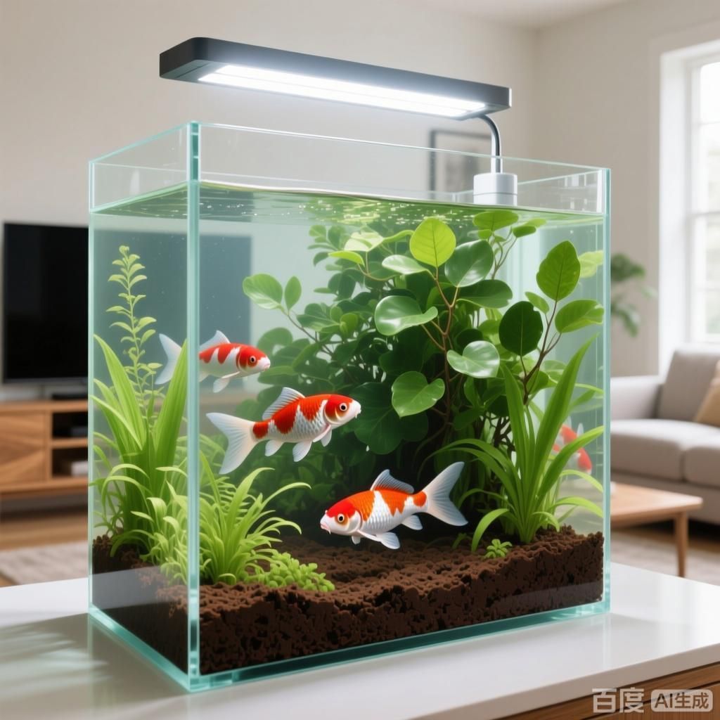 哪種類型的魚缸最適合養(yǎng)魚，四張插畫分別展示不同類型的魚缸