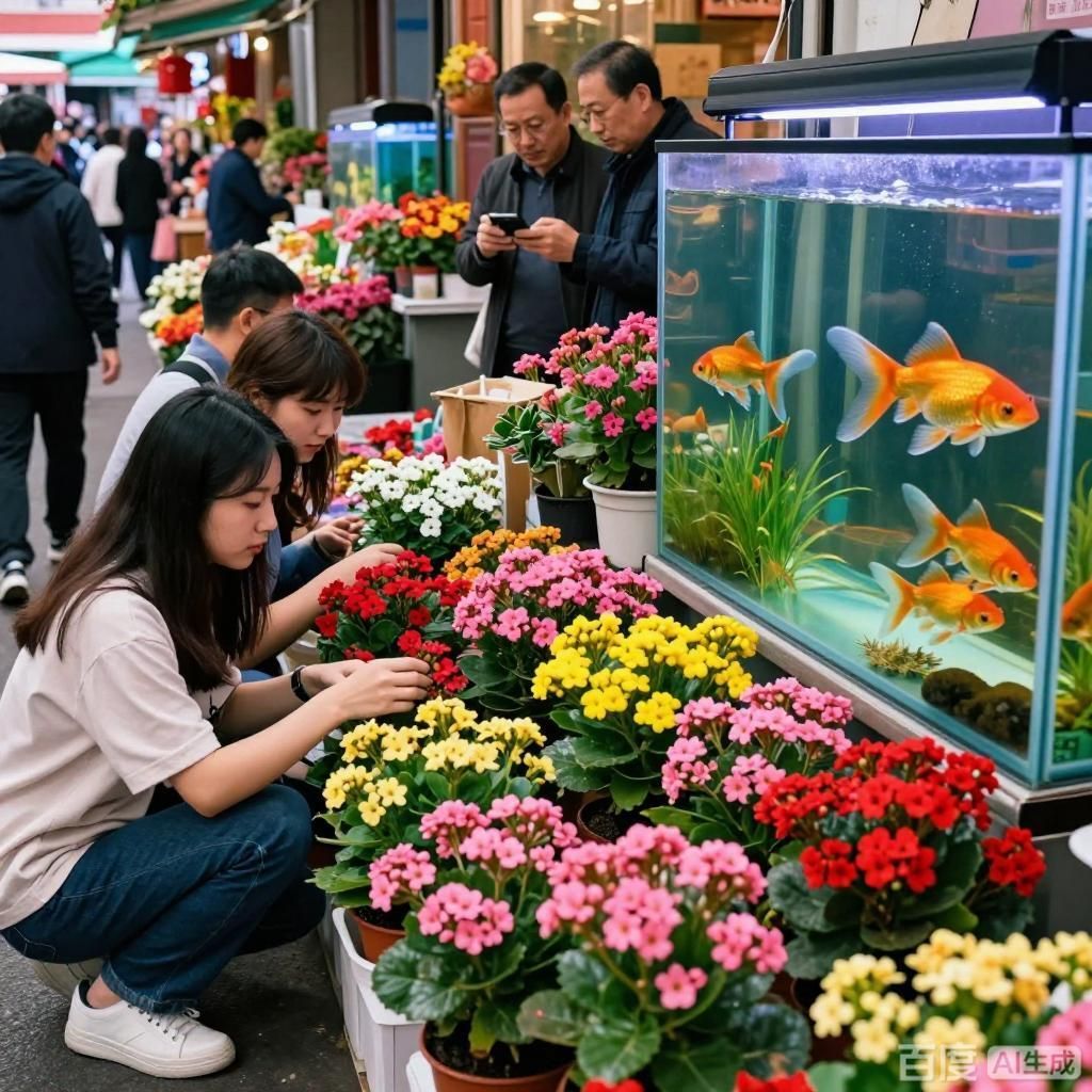長壽花和金龍魚哪個更受歡迎？，長壽花與金龍魚混養最安全，四張對比類插畫