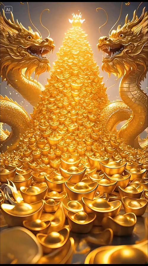 推薦一些簡約風格的聚財金龍圖片，尋找簡約風格的聚財金龍圖片