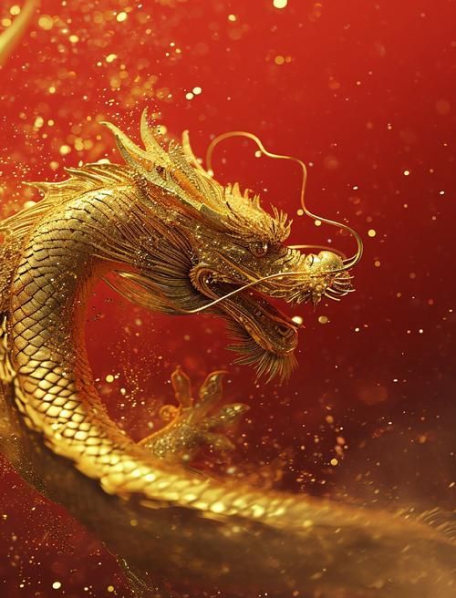 推薦一些簡約風格的聚財金龍圖片，尋找簡約風格的聚財金龍圖片