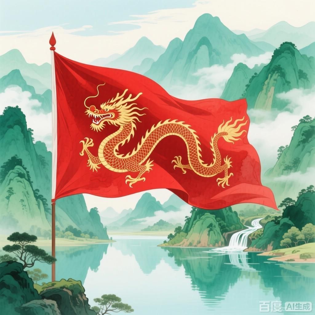 詳細解釋紅龍旗的象征意義，手機動態壁紙：紅龍旗