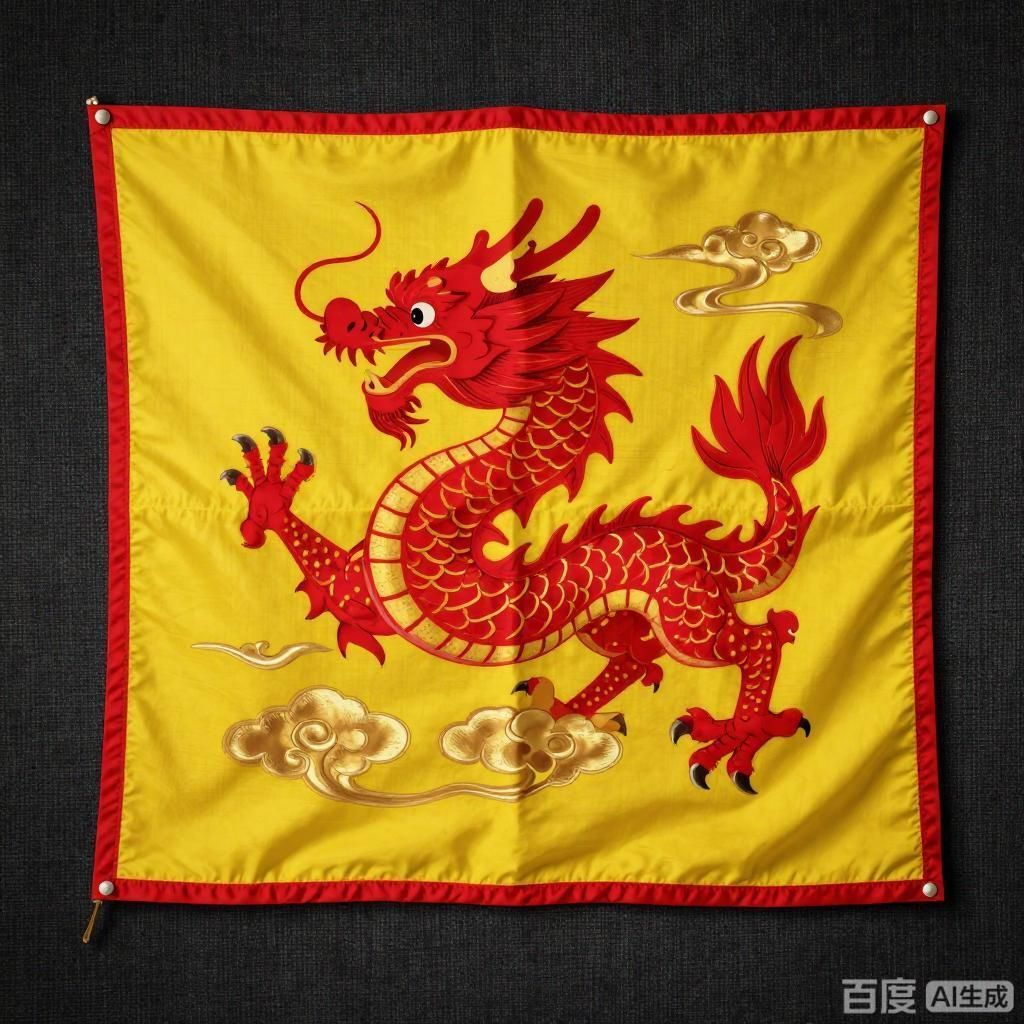 詳細解析紅龍旗的設計元素，紅龍旗的設計元素包括：紅色作為主色調