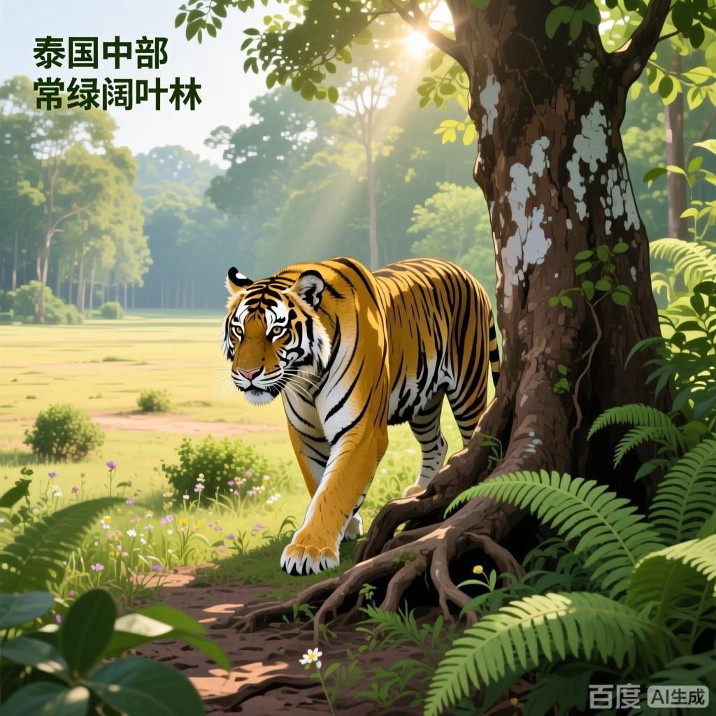 泰國虎的分布范圍，泰國虎的棲息地特點