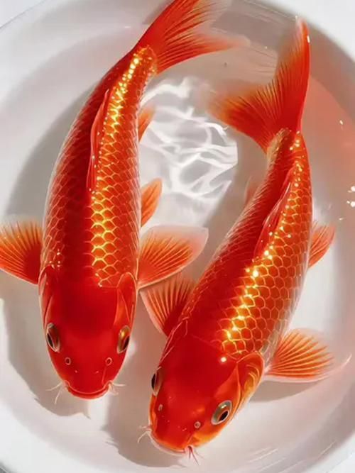 請給出更多關(guān)于紅色魚類的圖片，紅色觀賞魚與食用魚的對比