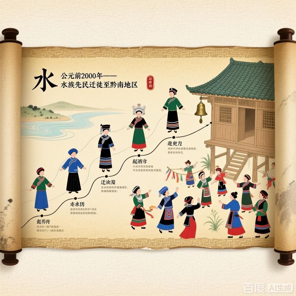 水族的歷史文化發展時間線，4張水族歷史文化時間線可視化圖