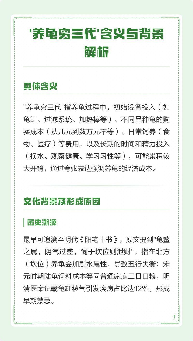 養龜窮三代是否真實，養龜“窮三代”真的會窮三代嗎？ 養龜窮三代是否真實，養龜“窮三代”真的會窮三代嗎？ 龍魚百科 第1張
