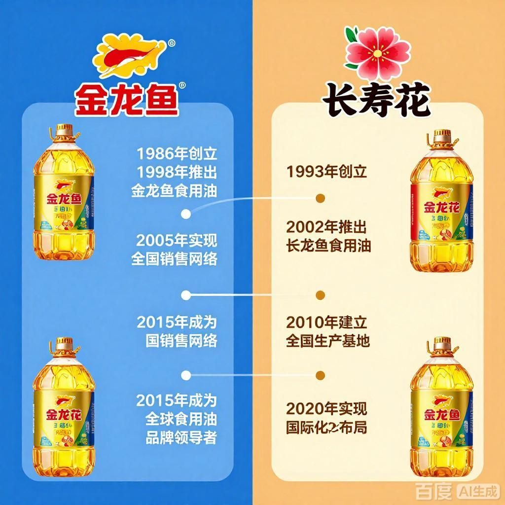 金龍魚和長壽花哪個品牌歷史更悠久？，金龍魚與長壽花4組對比性插畫，華為和騰訊哪個更受歡迎 金龍魚和長壽花哪個品牌歷史更悠久？，金龍魚與長壽花4組對比性插畫，華為和騰訊哪個更受歡迎 龍魚百科 第2張