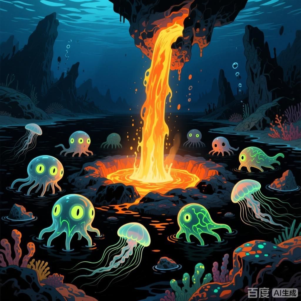 有沒有更多深海未知生物的插畫，深海未知生物主題插畫