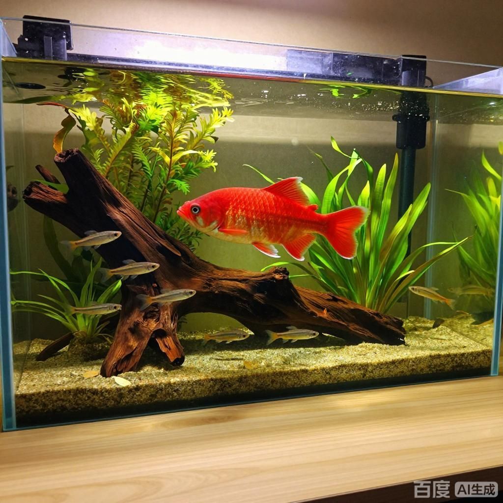 紅龍魚最喜歡吃什么食物，紅龍魚在水族箱中進食不同喜愛食物的場景風格寫實