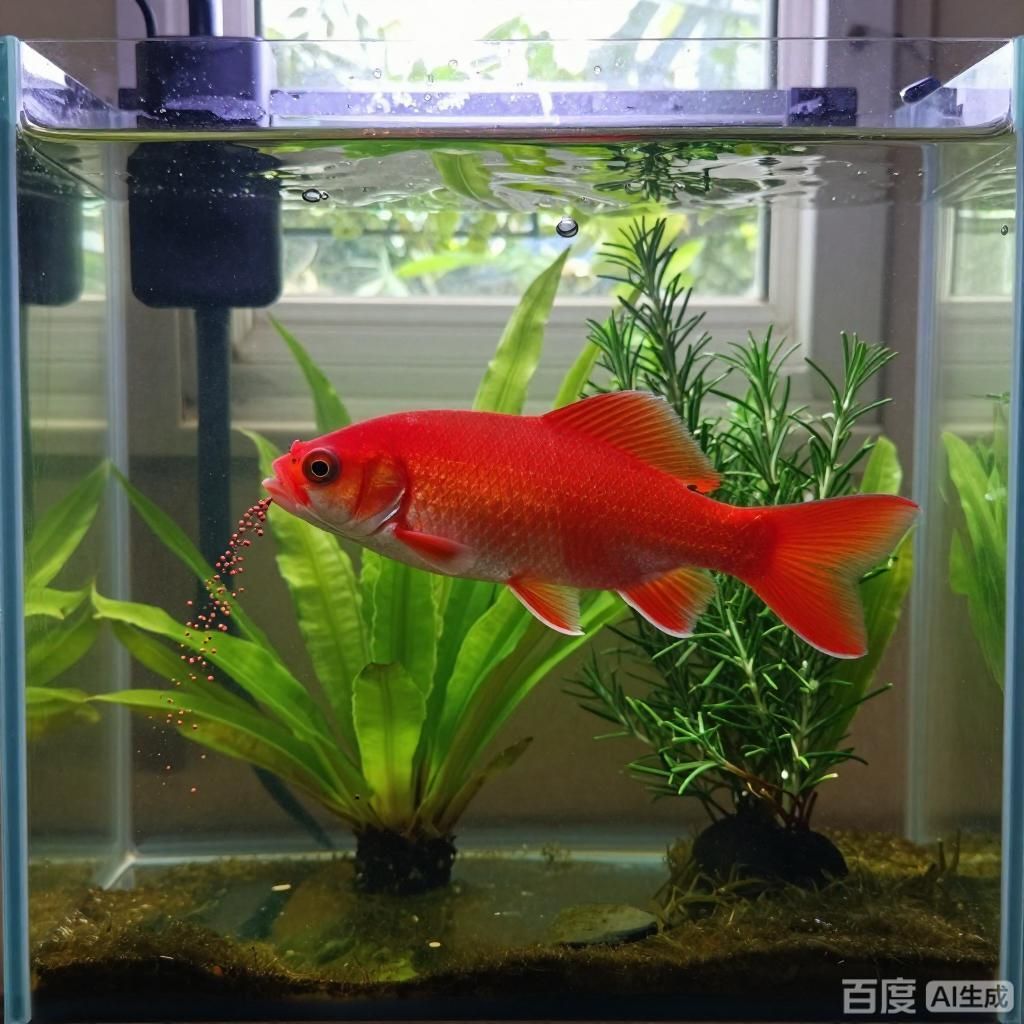紅龍魚最喜歡吃什么食物，紅龍魚在水族箱中進食不同喜愛食物的場景風格寫實