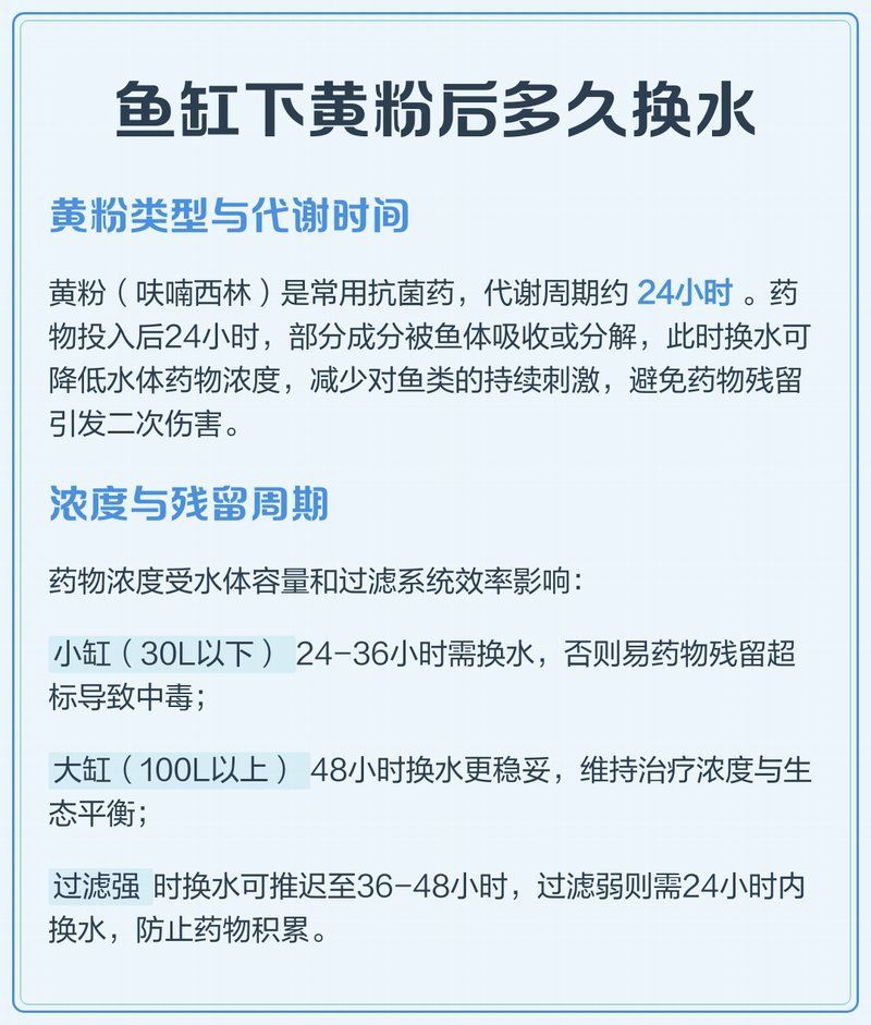 黃粉使用期間需要換水嗎，魚缸下黃粉后多久換水