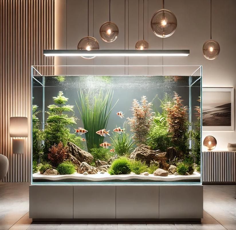 給我一些家庭水族箱布置的圖片，家庭水族箱布置圖片