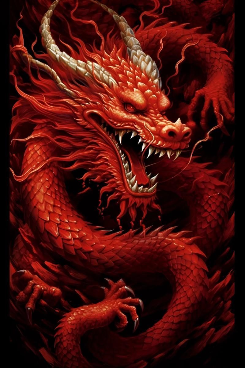 給我一些紅龍上色的參考圖片，變形金剛之龍上色 給我一些紅龍上色的參考圖片，變形金剛之龍上色 龍魚(yú)百科 第7張