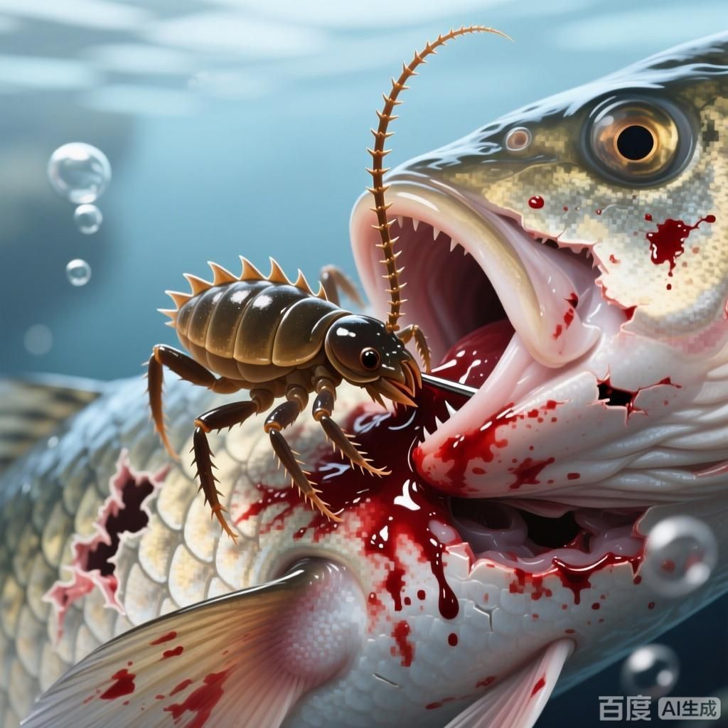 魚虱對魚類有哪些影響，4張科普向插畫，呈現魚虱對魚類的影響 魚虱對魚類有哪些影響，4張科普向插畫，呈現魚虱對魚類的影響 龍魚百科 第3張