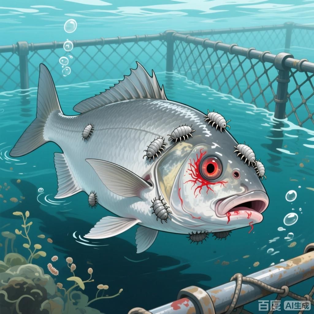 魚虱對魚類有哪些影響，4張科普向插畫，呈現魚虱對魚類的影響 魚虱對魚類有哪些影響，4張科普向插畫，呈現魚虱對魚類的影響 龍魚百科 第2張