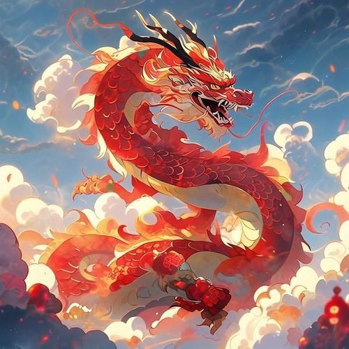 推薦一些紅龍頭像的圖片，紅龍頭像風格介紹