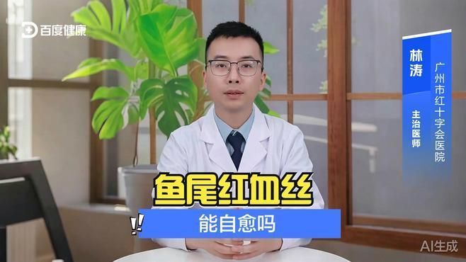 魚尾充血帶血絲會自愈嗎，魚尾充血絲能自愈嗎眼科林濤醫生01:09魚尾紅血絲會自愈嗎
