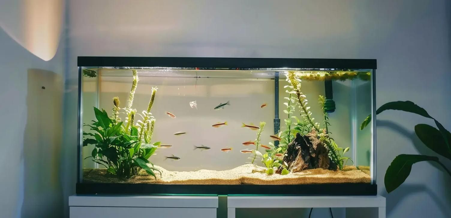 給我一些簡約風格的龍魚缸造景圖片，簡約風格的龍魚缸造景 給我一些簡約風格的龍魚缸造景圖片，簡約風格的龍魚缸造景 龍魚百科 第15張