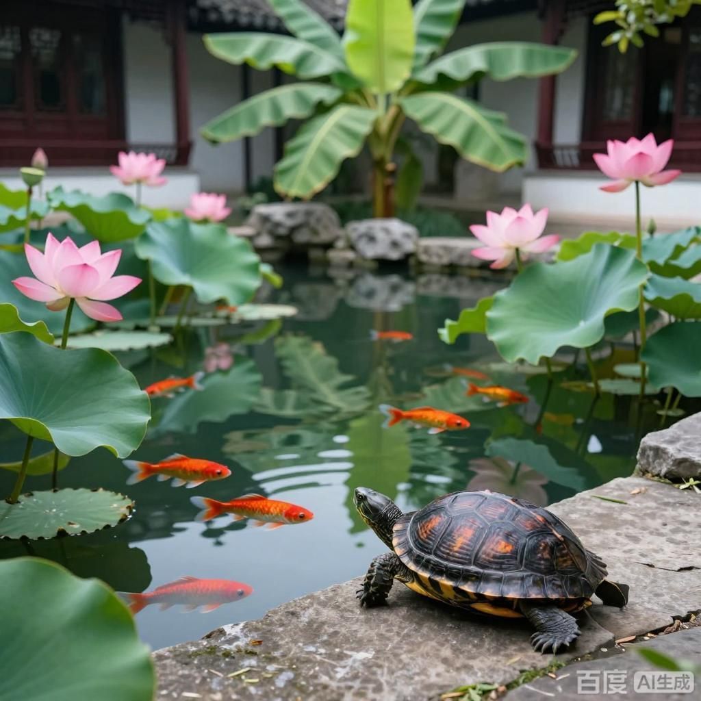 龍魚和烏龜哪個更長壽，龍魚和烏龜哪個更長壽,四張插畫圍繞