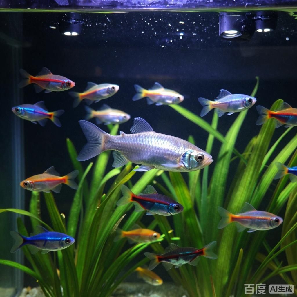 七彩魚和銀龍魚混養(yǎng)的成功率高嗎？，七彩魚和銀龍魚混養(yǎng)的成功率高嗎,