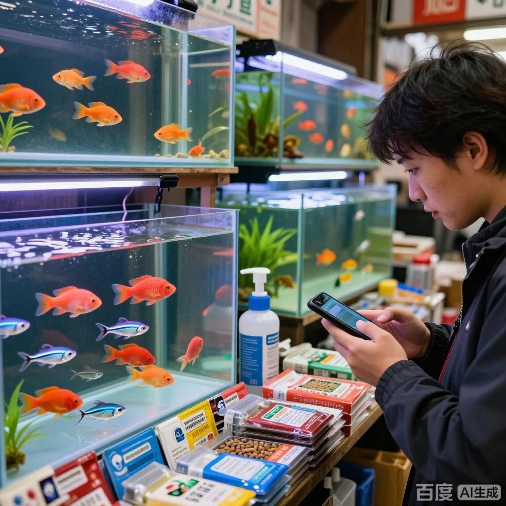 觀賞魚批發市場有哪些知名品種，觀賞魚批發市場場景插畫
