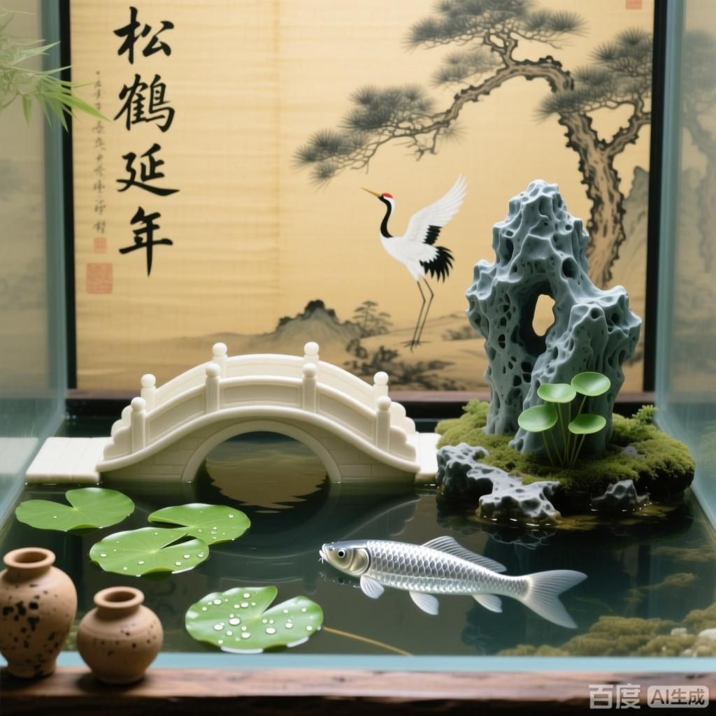 給我一些龍魚缸布置的創(chuàng)意設(shè)計(jì)，龍魚缸布置創(chuàng)意設(shè)計(jì)