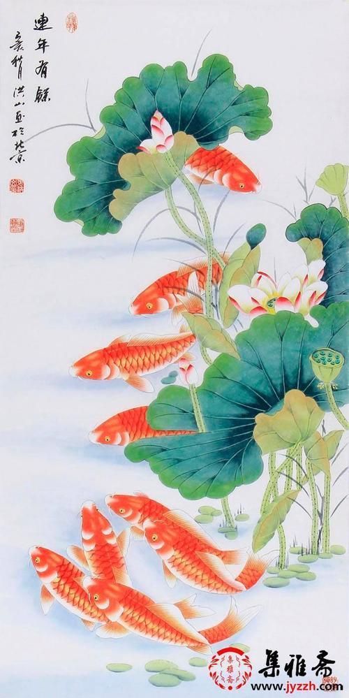 有哪些現代風格的九龍魚風水畫，現代風格的九龍魚風水畫 有哪些現代風格的九龍魚風水畫，現代風格的九龍魚風水畫 龍魚百科 第23張