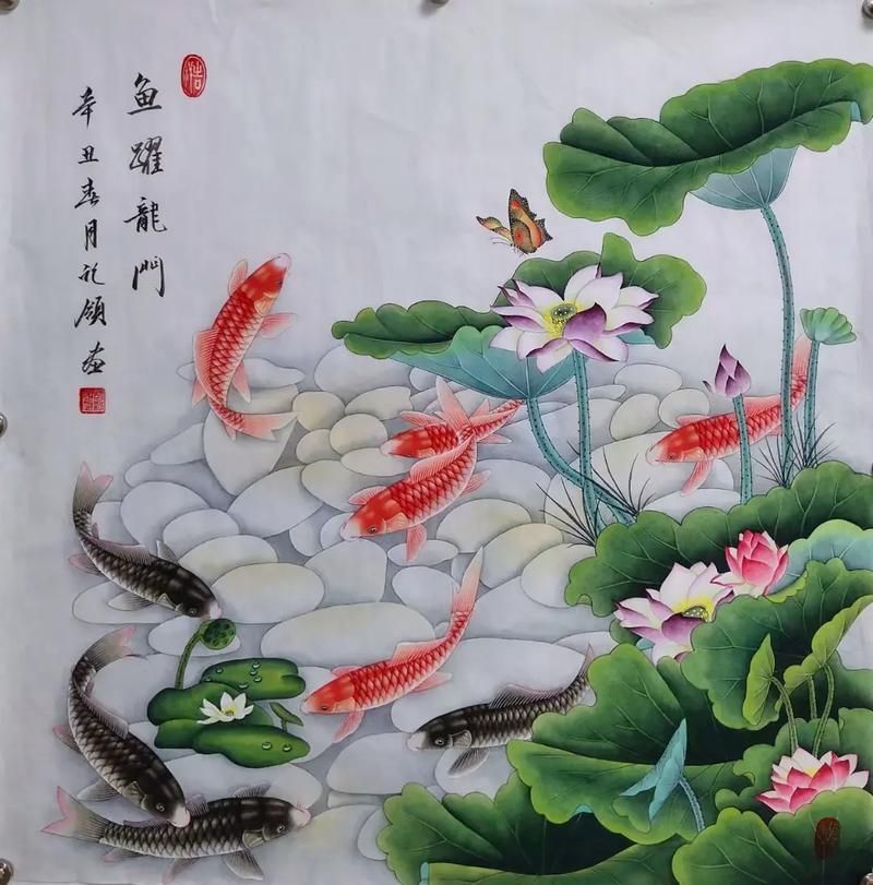 有哪些現代風格的九龍魚風水畫，現代風格的九龍魚風水畫 有哪些現代風格的九龍魚風水畫，現代風格的九龍魚風水畫 龍魚百科 第21張