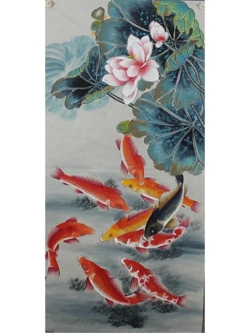 有哪些現代風格的九龍魚風水畫，現代風格的九龍魚風水畫 有哪些現代風格的九龍魚風水畫，現代風格的九龍魚風水畫 龍魚百科 第20張