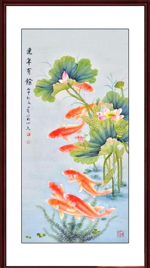 有哪些現代風格的九龍魚風水畫，現代風格的九龍魚風水畫 有哪些現代風格的九龍魚風水畫，現代風格的九龍魚風水畫 龍魚百科 第18張