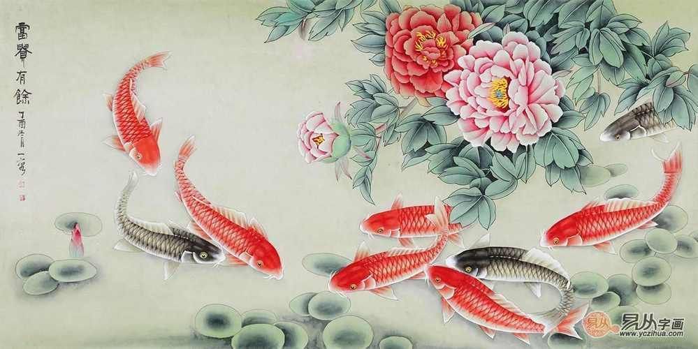 有哪些現代風格的九龍魚風水畫，現代風格的九龍魚風水畫 有哪些現代風格的九龍魚風水畫，現代風格的九龍魚風水畫 龍魚百科 第10張