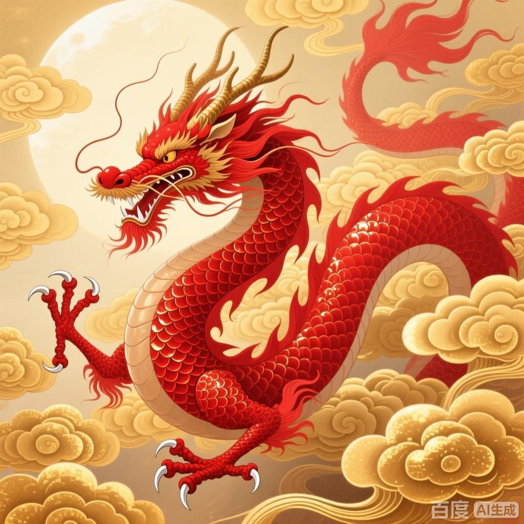 能否詳解紅龍在祥云中的形象，紅龍在祥云中的形象 能否詳解紅龍在祥云中的形象，紅龍在祥云中的形象 龍魚百科 第1張